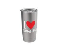 I Love Jonathan Name Personalized Men Guy BFF Friend John Stainless Steel Insulated Tumbler