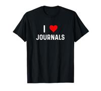 I Love Journals - Heart Mindfulness Writing Writer Stories T-Shirt