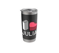 I Love Julia Personalized First Name Julia Stainless Steel Insulated Tumbler