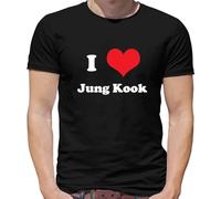 I Love Jung Kook - Mens T-Shirt - Black - Large