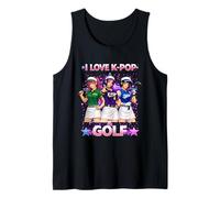 I Love K-Pop and Golf Korean Pop Music Girls Women Tank Top
