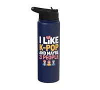 I Love K-Pop and Maybe 3 People Fun Statement Stainless Steel Insulated Water Bottle
