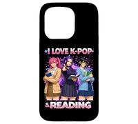 I Love K-Pop and Reading Bookworm Girls Women Case for iPhone 15 Pro