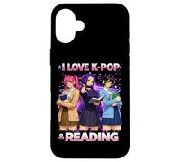 I Love K-Pop and Reading Bookworm Girls Women Case for iPhone 16 Plus
