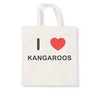 I Love Kangaroos - Natural Cotton Tote Bag