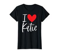 I Love Katie Name Personalized Girl Woman BFF Friend Heart T-Shirt