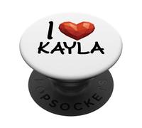 I Love Kayla Name Personalized Women Heart BFF Friend Girls PopSockets Adhesive PopGrip