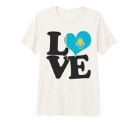 I Love Kazakhstan Flag Heart Patriotic Travel Premium T-Shirt
