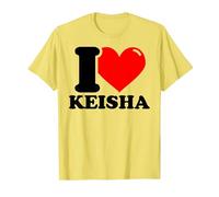 I Love Keisha T-Shirt, Men, Lemon Yellow, Medium