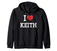 I Love Keith - I Heart Keith - Funny Gift For Keith Zip Hoodie