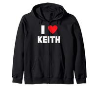 I Love Keith Zip Hoodie