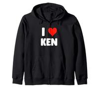 I Love Ken - Heart Zip Hoodie