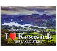 I Love Keswick The Lake District Metallic Fridge Magnet