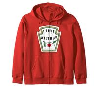 I Love Ketchup T-Shirt Ketchup Costume Shirt Zip Hoodie