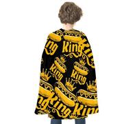 I Love King of Burger Cloak Cape Reversible Halloween | Cosplay Costume Renaissance Capes for Parties Unisex