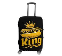 I Love King of Burger Luggage Case Cover Protective Suitcase Covers Anti Scratch Baggage Washable Fits 19-32 Inch L