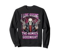 I Love Kissing The Homies Goodnight Funny Dank Meme Bootleg Sweatshirt
