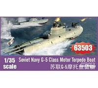I Love Kit 63503 - Soviet Navy G-5 Class Motor Torpedo Boat - 1/35 Scale - Plastic Mounting Box