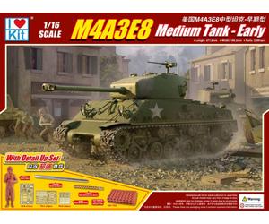 I Love Kit PKLK61619 US M4A3E8 Sherman Easy Eight, WWII Medium Tank Early Model