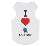 'I Love Knitting' Pet Dog/Cat T-Shirt (PT00094181)