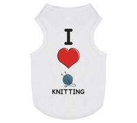 'I Love Knitting' Pet Dog/Cat T-Shirt (PT00094182)