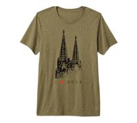 I Love Köln Cologne Cathedral Vintage Silhouette German Premium T-Shirt