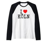 I Love Köln Colonia Germany Carnival Heart Cologne Cathedral Raglan Baseball Tee