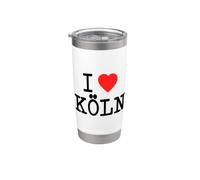 I Love Köln Colonia Germany Carnival Heart Cologne Cathedral Stainless Steel Insulated Tumbler