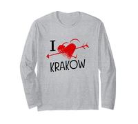 I Love Krakow Poland Polish Heart Souvenir Long Sleeve T-Shirt