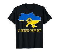 I Love Kyiv Hello Ukraine Map Flag Proud Ukrainian Daddy Mom Value Graphic T-Shirt, Men, Black, XL