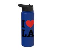 I Love LA Heart Graphic City Pride Statement Stainless Steel Insulated Water Bottle