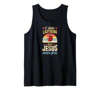 I Love Ladybugs But Jesus Comes First Funny Christian Tank Top