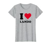 I Love Lando T-Shirt, Women, Heather Grey, 3X-Large