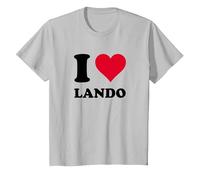 I Love Lando T-Shirt, Youth, Silver Grey, 3T