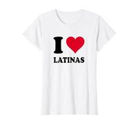 i Love Latinas T-Shirt, Women, White, Small
