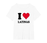 i Love Latinas T-Shirt, Women's Plus, White, 3X