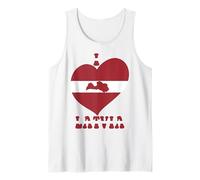 I Love Latvia Restoration of Independence Day Flag Heart Tank Top