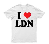 I Love LDN T-Shirt London Inspired Apparel, London City Tee, I Heart LDN T-Shirt Ideas Outfit Men's Unisex Tee White M