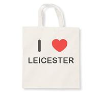 I Love Leicester - Natural Cotton Tote Bag