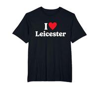 I Love Leicester T-Shirt, Men's Big and Tall, Black, 3X Tall