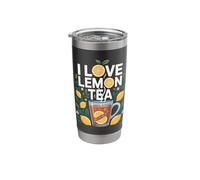 I Love Lemon Tea Citrus Delight Design Stainless Steel Insulated Tumbler