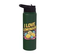 I Love Lemonade Bright Summer Fun Stainless Steel Insulated Water Bottle