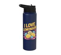 I Love Lemonade Bright Summer Fun Stainless Steel Insulated Water Bottle