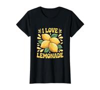 I Love Lemonade Fresh Citrus Splash Value Graphic T-Shirt, Women, Black, XS