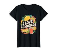 I Love Lemonade Refreshing Citrus Delight Value Graphic T-Shirt, Women, Black, XS