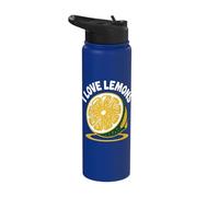I Love Lemons Citrus Fresh Slices Stainless Steel Insulated Water Bottle