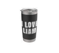 I Love Liam Retro Vintage Text Birth Names Best Liam Stainless Steel Insulated Tumbler