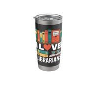 I Love Librarians Dewey Decimal Book Lover Stainless Steel Insulated Tumbler