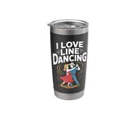 I Love Line Dancing Cowboy Fun Stainless Steel Insulated Tumbler