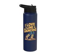 I Love Line Dancing Western Boots Texas Stainless Steel Insulated Water Bottle